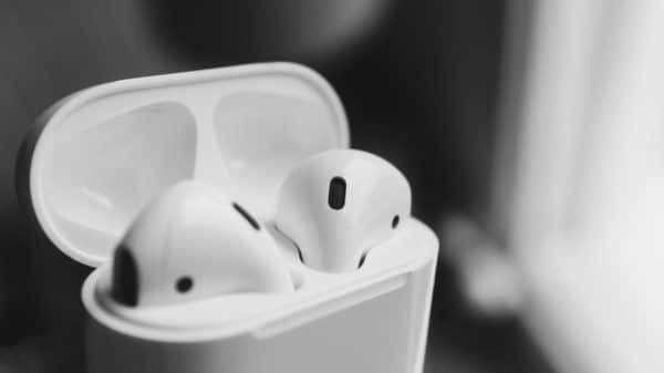 white apple airpods
